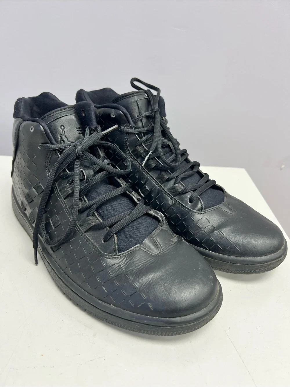 Jordan Black High-Top Sneakers with Textured Upper Mens 10.5
